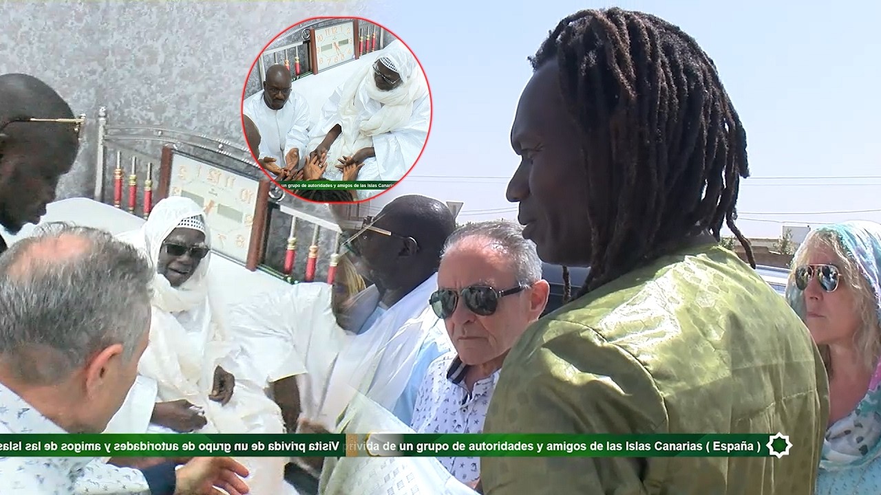 Touba : Visite privée d'un groupe d'autorités des îles Canaries (Espagne) chez le Serigne Mountakha