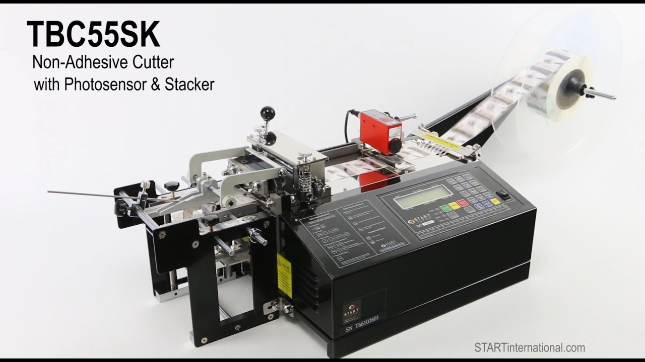 TBC55SK Heavy-Duty Non-Adhesive Material Cutter with Photosensor & Stacker by START International