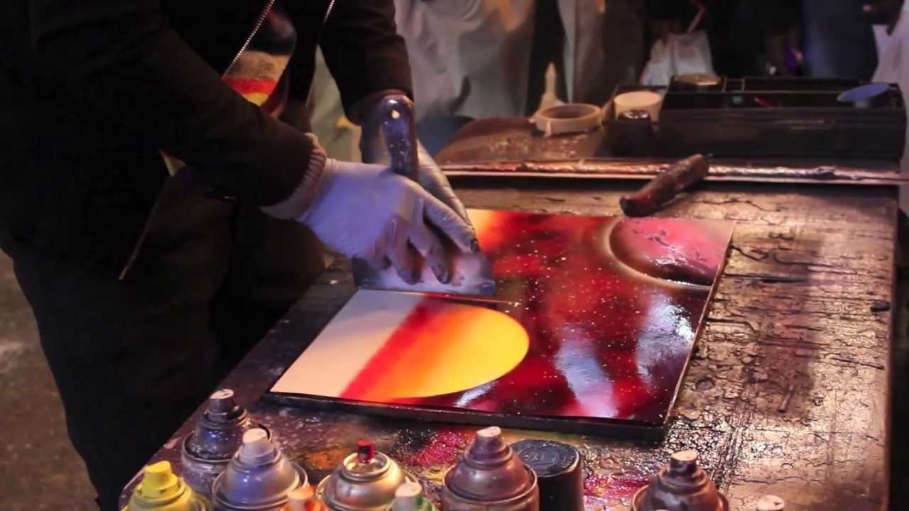 Amazing Spray Paint Art In NYC Times Square Part 1