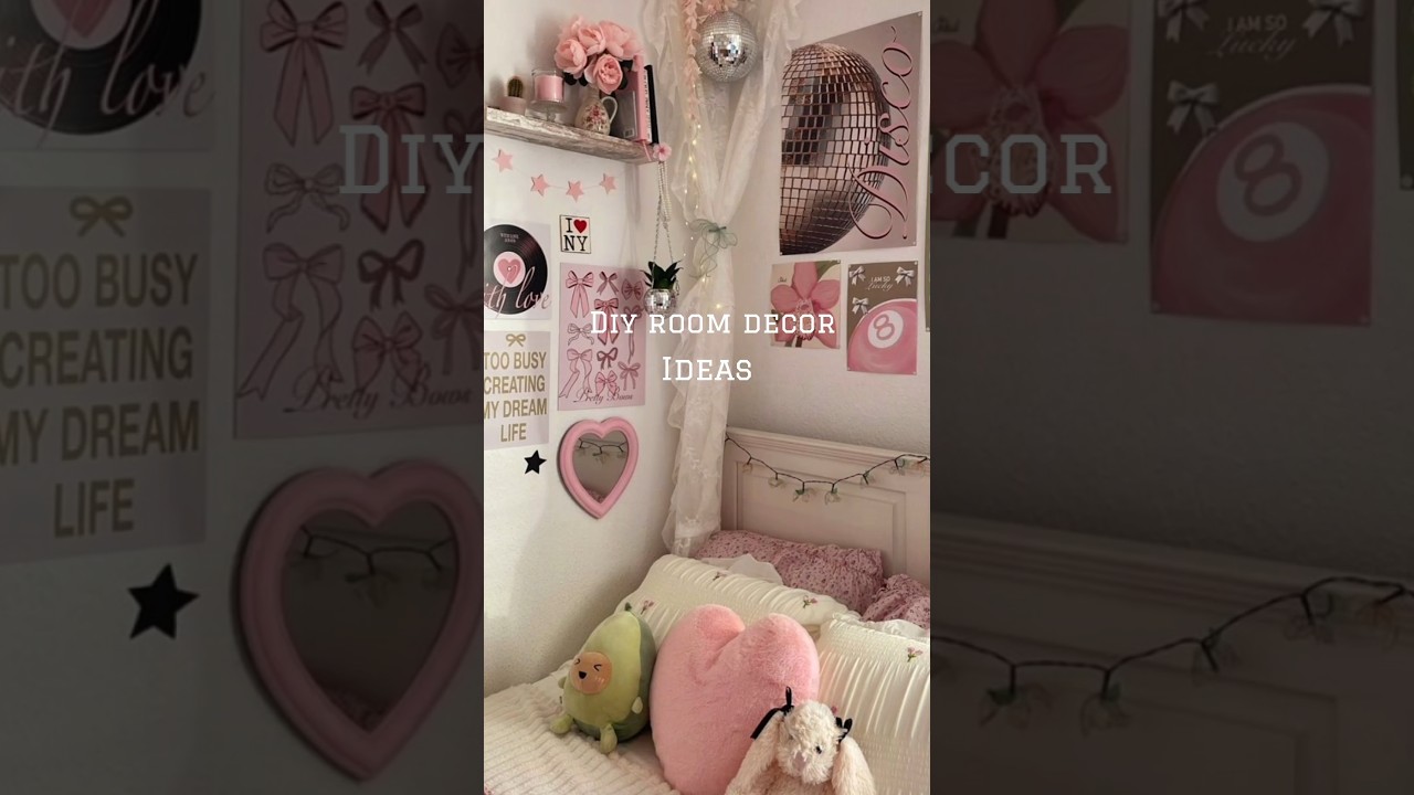 Diy room decor ideas🩷 #pinterest #aestheic #ytshorts #room #craft #ideas