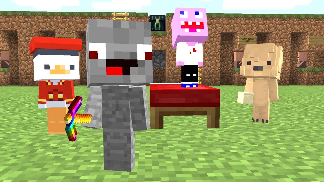 Lustige 2 gegen 2 Baby Runde mit vielen Trolls 😂👍 in Minecraft Lucky Block Bedwars