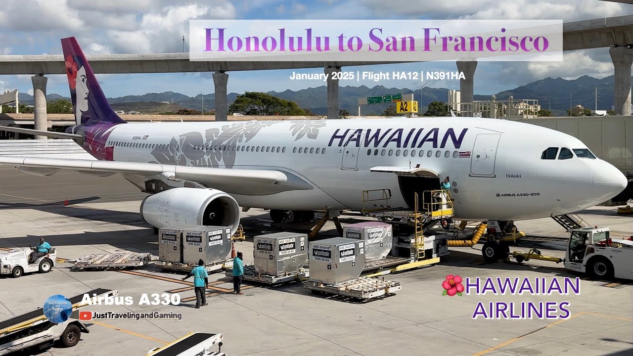 [4K] Flying on Hawaiian Airlines from Honolulu to San Francisco | Jan 2025 | #hawaiianairlines