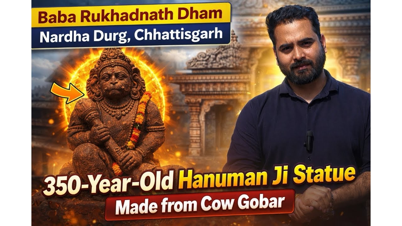 Baba Rukhadnath Dham, Nardha | 350-Year-Old Hanuman Ji Statue Made from Cow Dun (गोबर)