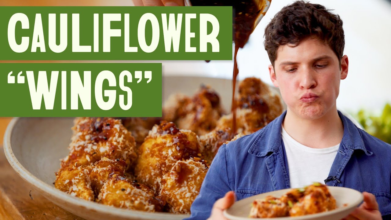 SWEET + SPICY CAULIFLOWER WINGS | Max La Manna