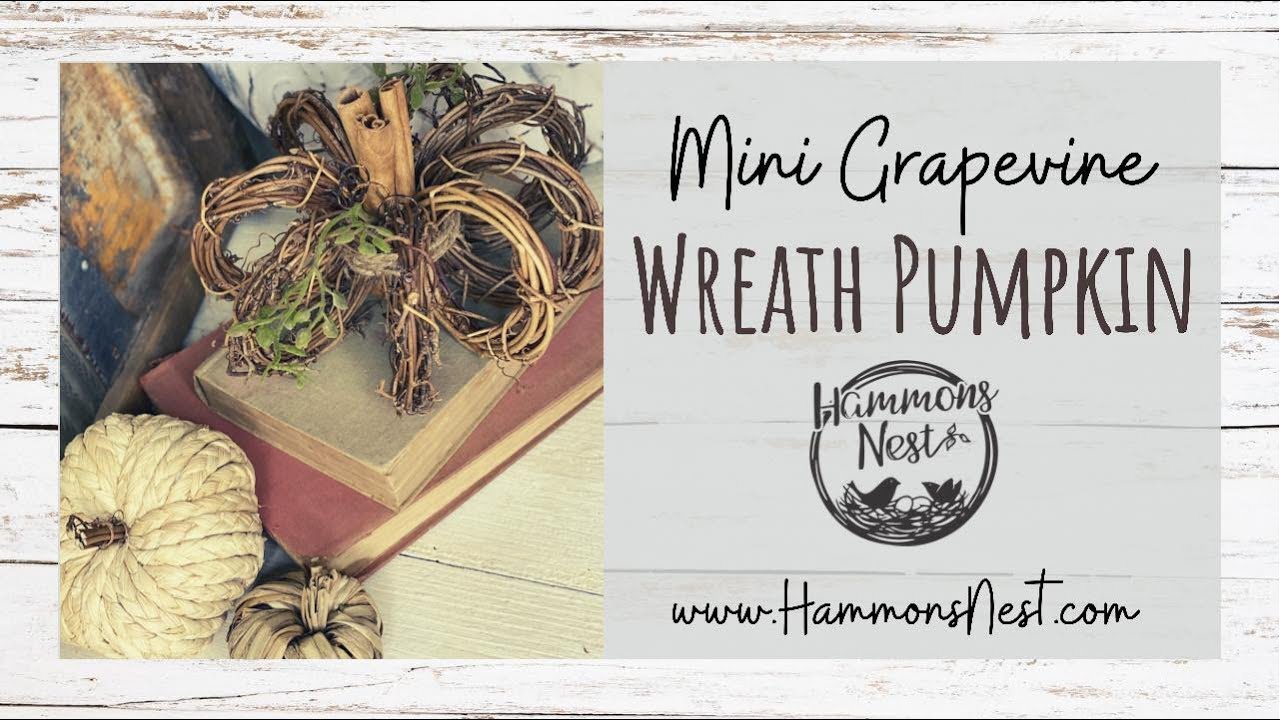 DIY Grapevine Wreath Pumpkin