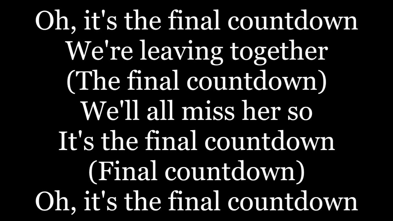 Europe - The Final Countdown (lyrics)