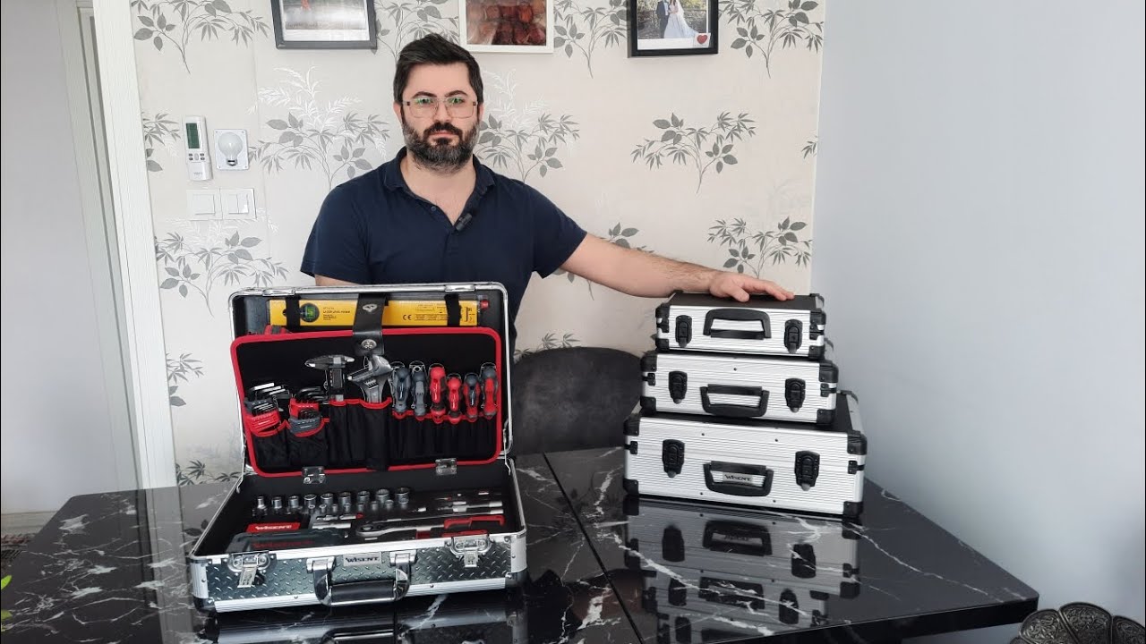 Wisent 160 parça takım çantası - 3'lü boş takım çantası - 160pcs toolbox & 3pcs empty toolbox