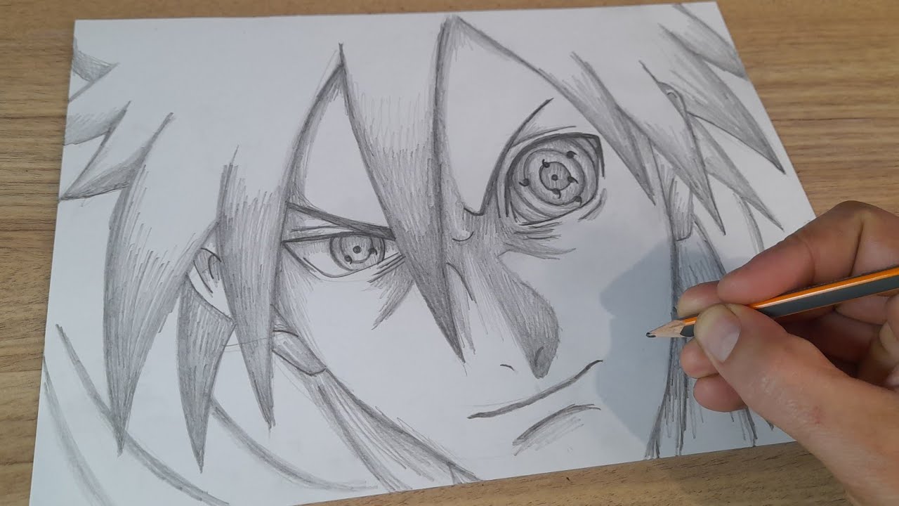 COMO DESENHAR o SASUKE com MANGEKYOU e RINNEGAN SUPREMO