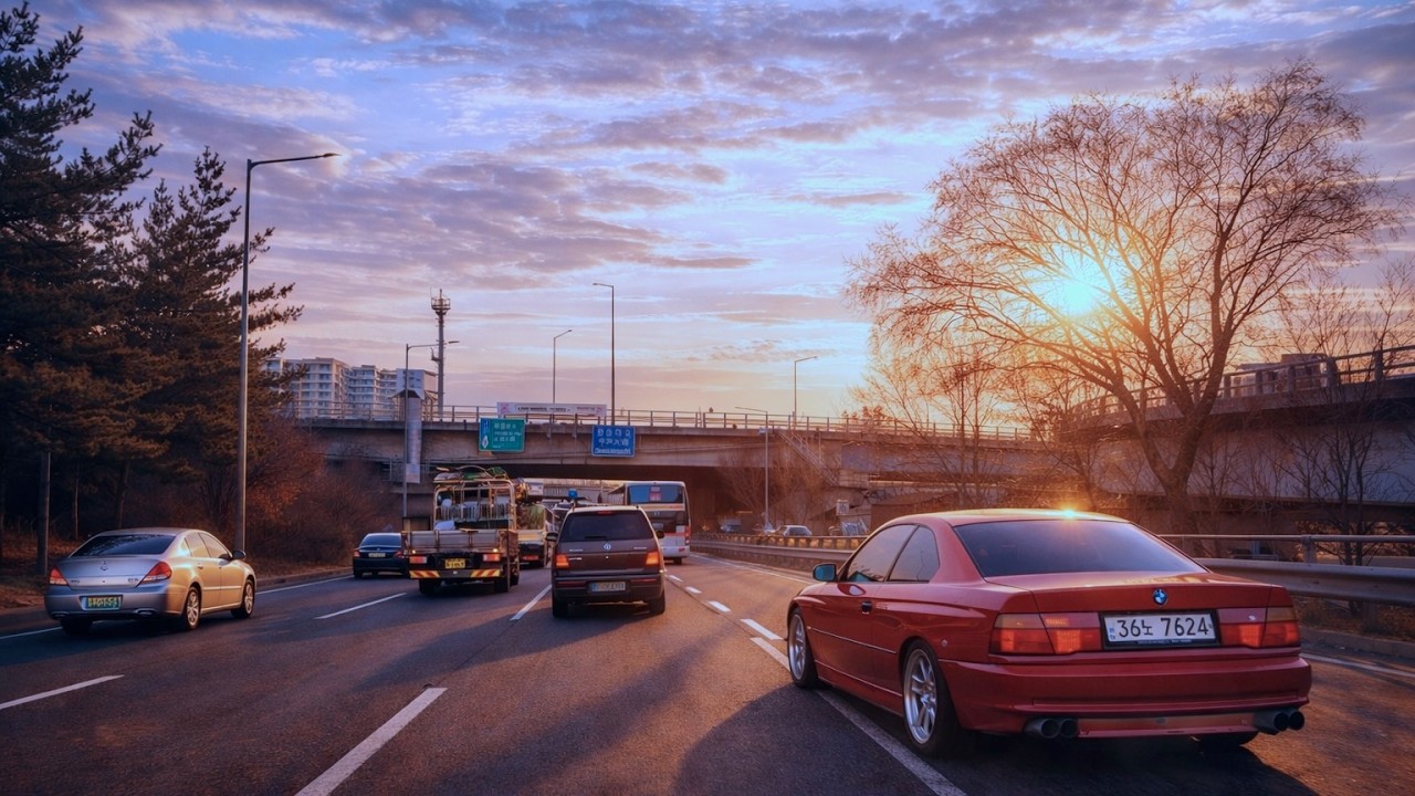 [Cozy Jazz] 4K Seoul Afternoon Drive | Dongbu Expressway to Gangbyeonbuk-ro