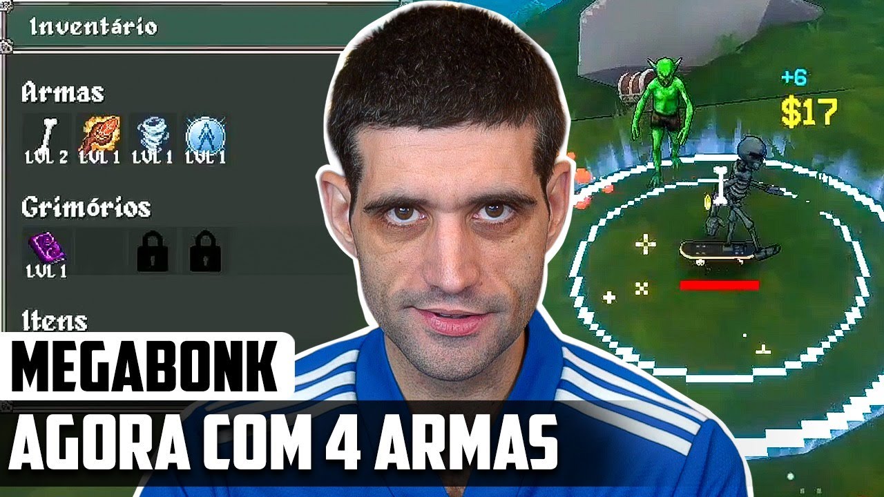 Megabonk - AGORA com 4 ARMAS o bagulho ficou DOIDO