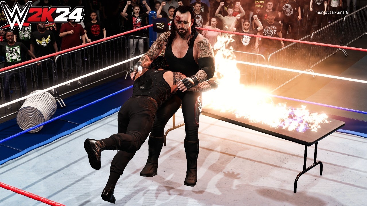 WWE 2k24 - Undertaker vs Roman Reigns '15: Extreme Rules Match at Summerslam 