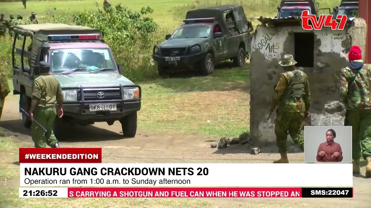 20 arrested as police crack down on deadly Nakuru gangs