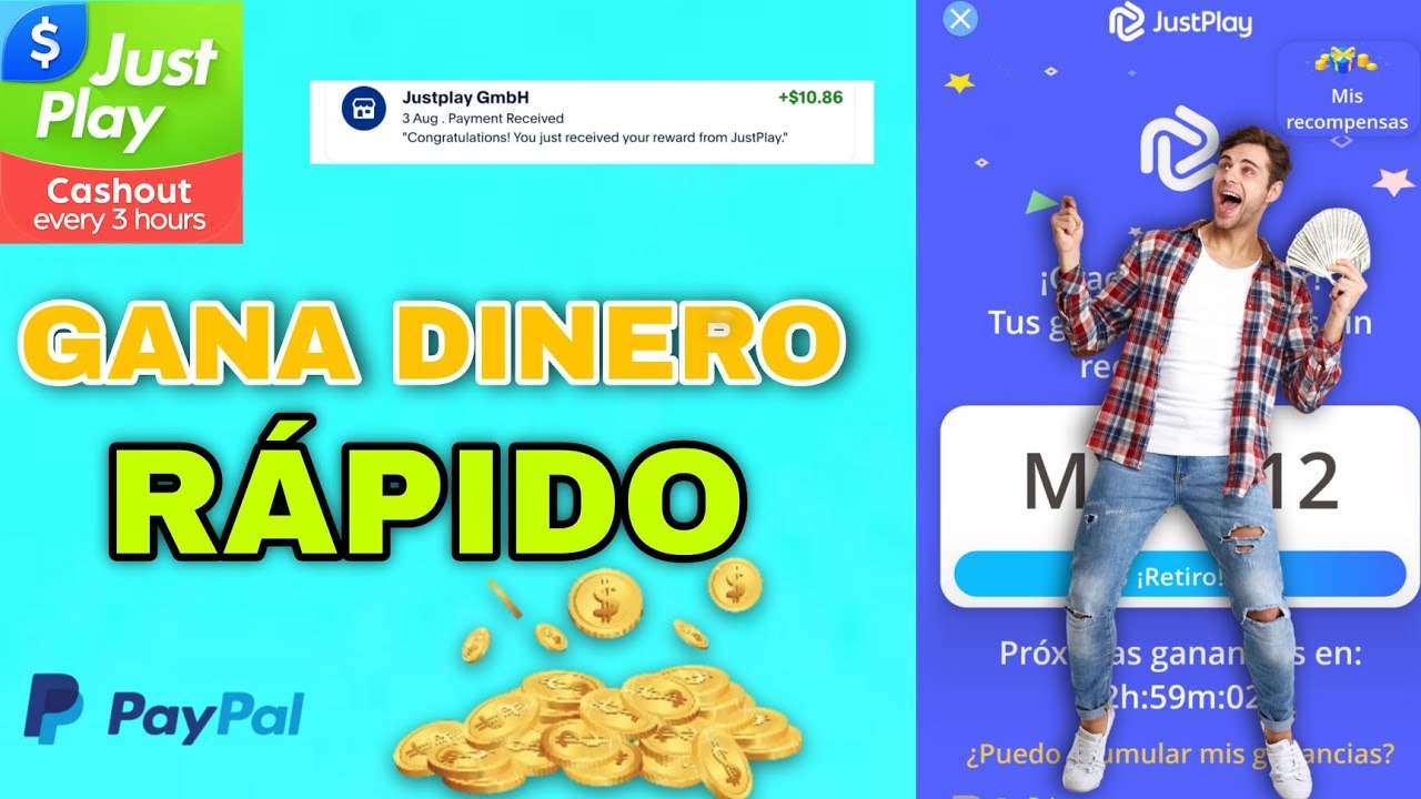 Just play Aplicaci&oacute;n para ganar dinero a Paypal (Gana dinero r&aacute;pido)