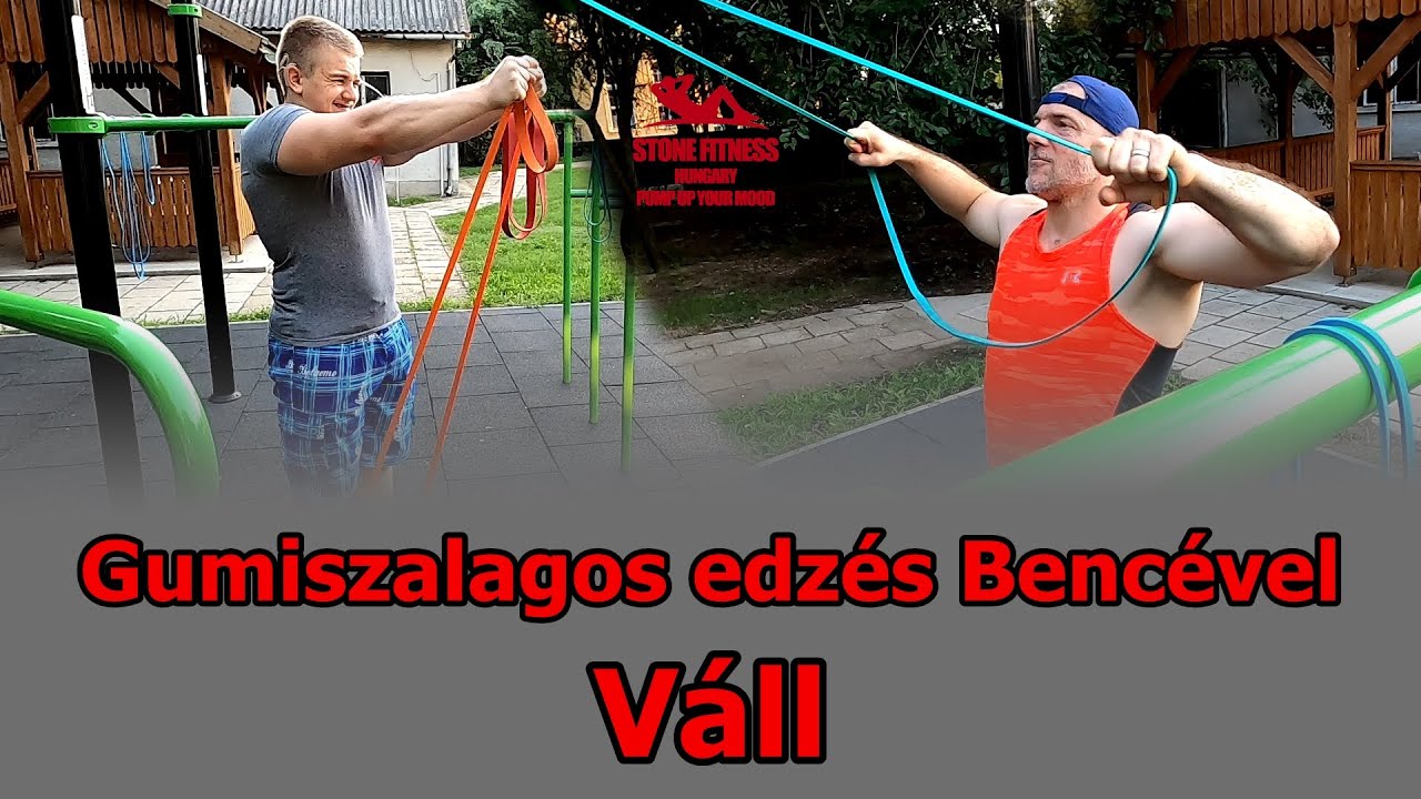 Gumiszalagos edzés Bencével | Váll