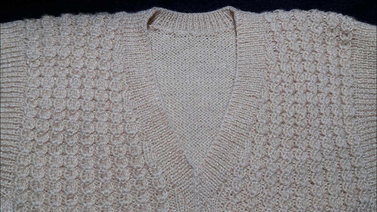 Knitting for beginners#13||how to make V-neck part-7