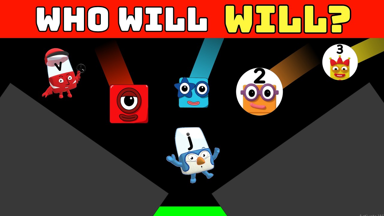 NUMBERBLOCKS vs SPRUNKI NUMBERBLOCKS vs ALPHABLOCKS Marble Race - Who Will be the Champion?