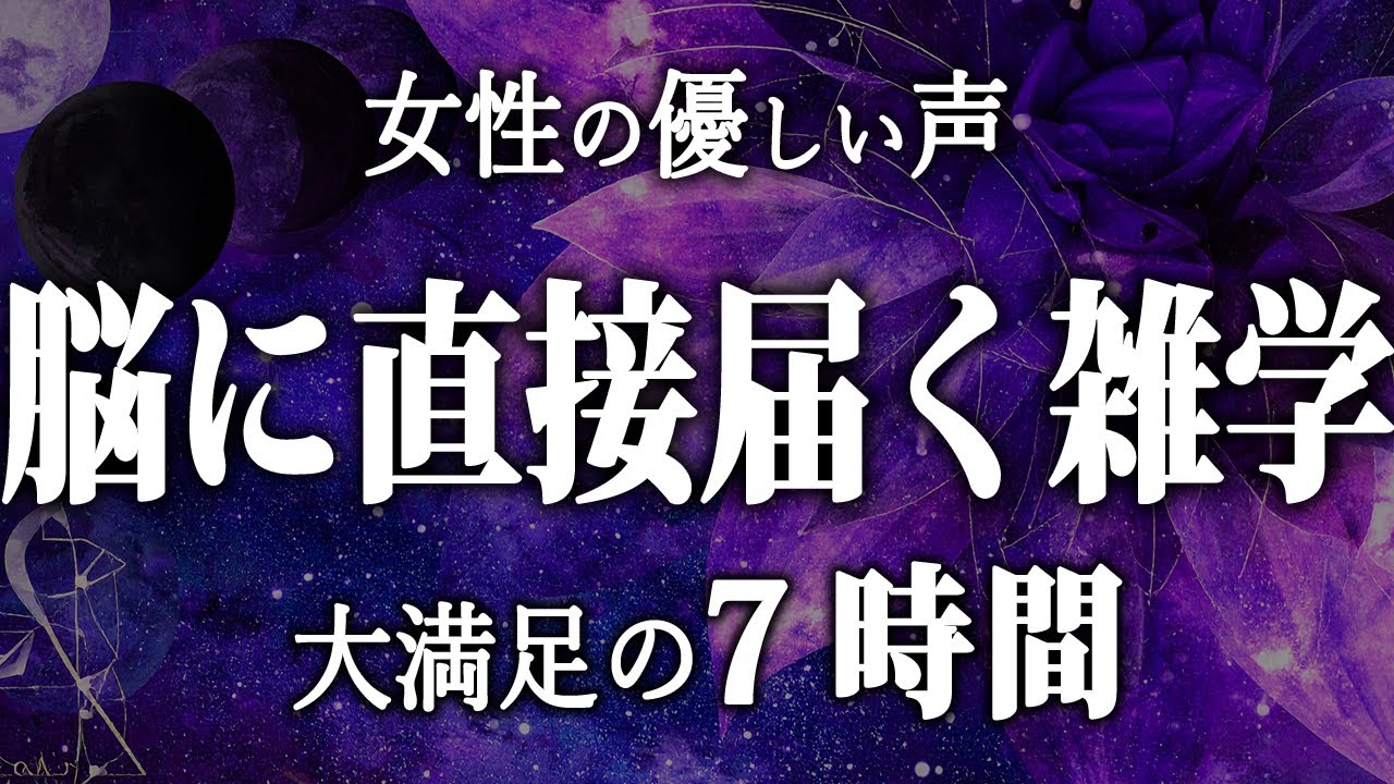 【睡眠導入】脳に直接届く雑学7時間【女性朗読】