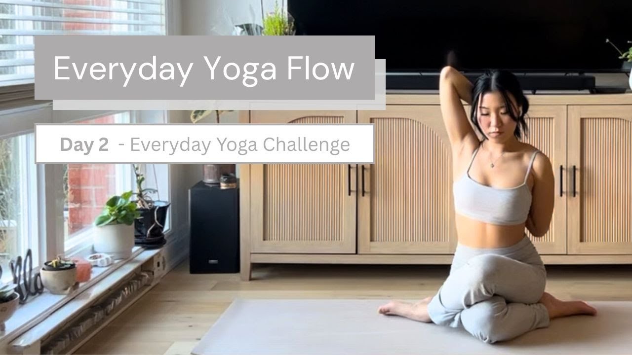 Day 2: 10-Min Everyday Yoga Flow // Full Body Pilates Flow // No Equipment | Everyday Yoga Challenge