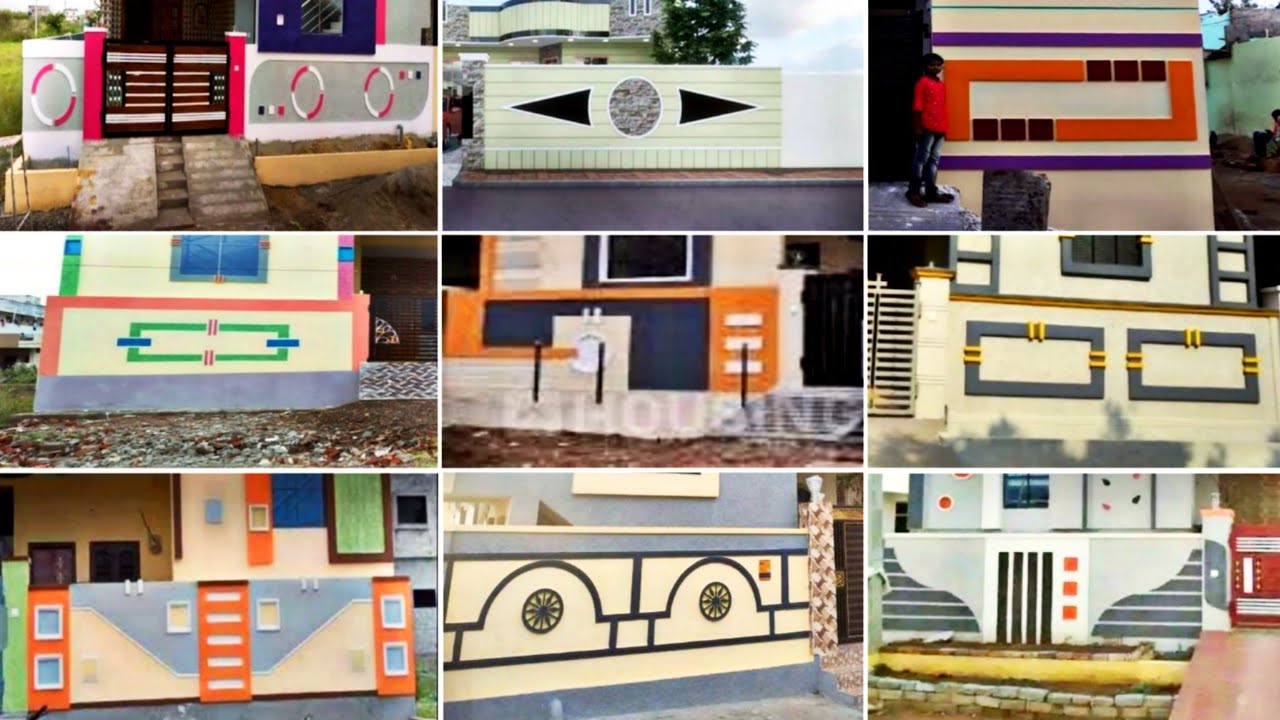 40 indian Style Compound WallDesigns New Compound Wall Designs // Village Construction
