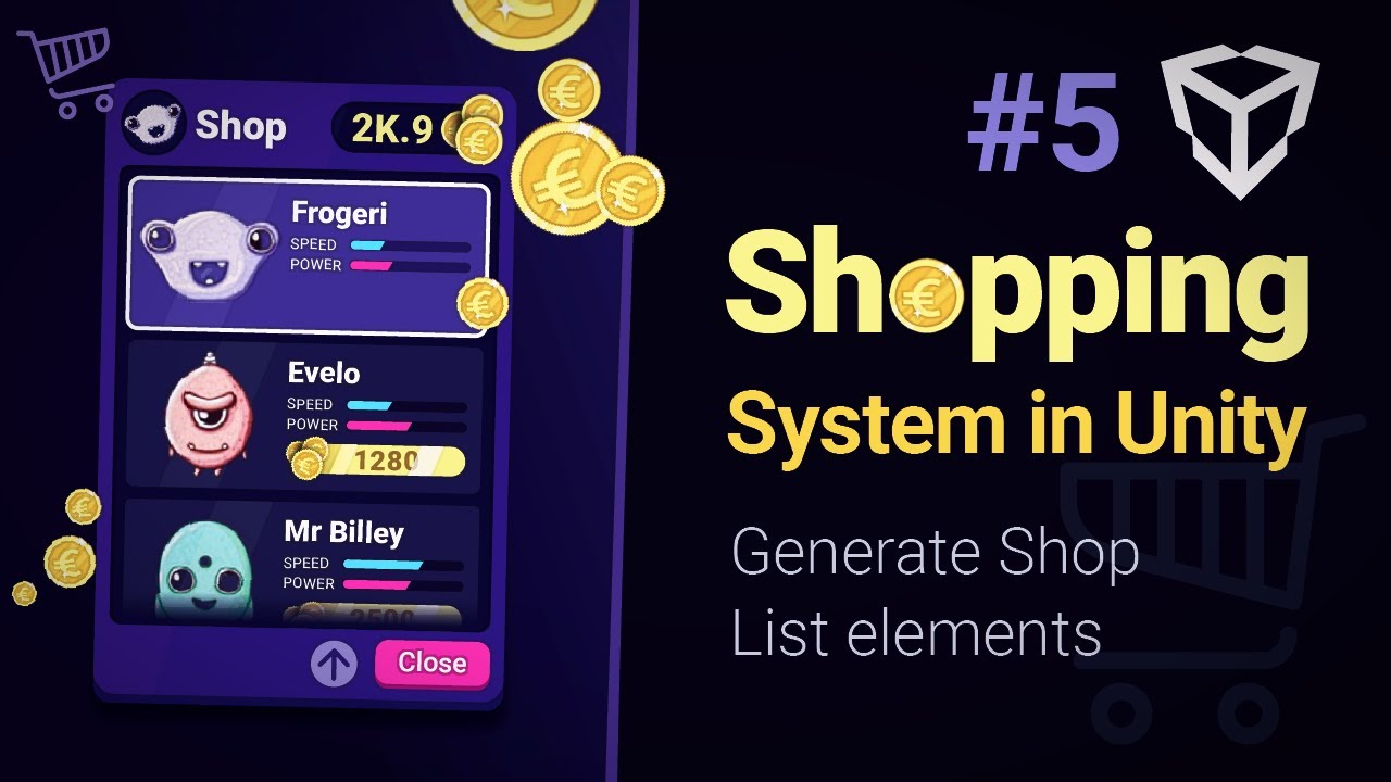 Unity Shopping System (Part 5), Generate shop items