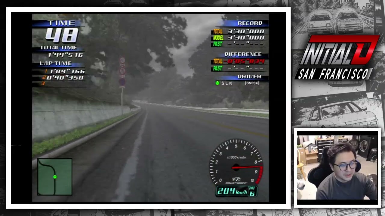 Initial D Arcade Stage Ver.3 — Time Attack SLK R34 Myogi CCW 2'55