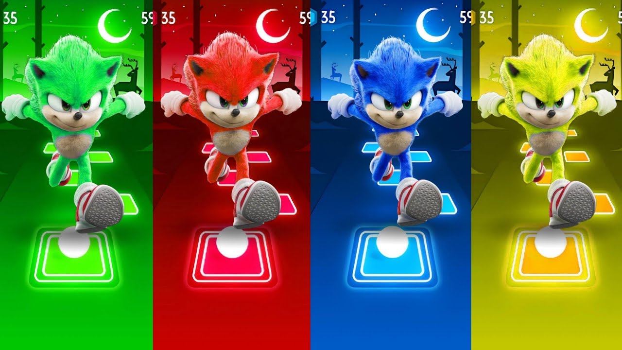🔴 Sonic SUPER 😱OTHE HEDGEHOG 3 Tiles Hop 🎯 Cedm rush 🟢