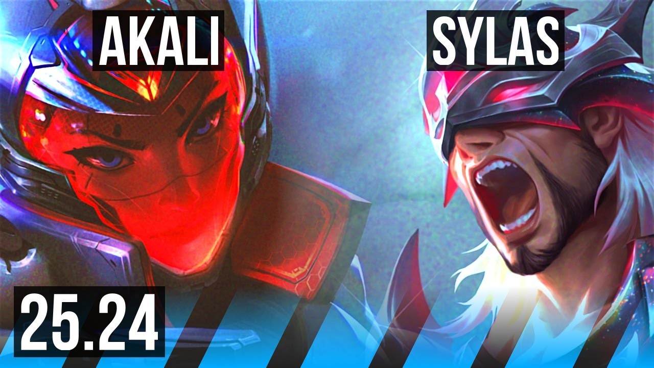 AKALI vs SYLAS (MID) | Perfect KDA: 15/0/3 | KR Master | 25.24