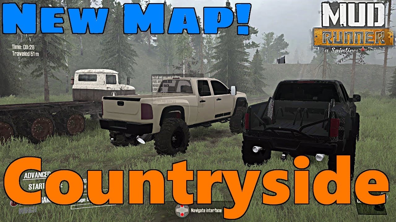 SpinTires Mud Runner: NEW MAP! Countryside