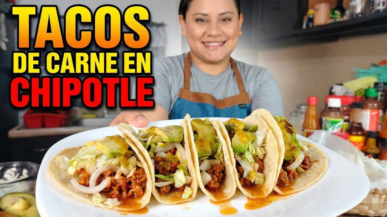 Los MEJORES Tacos de Carne en Chipotle con Tocino 🌮🥓 (Receta Fácil y Deliciosa)