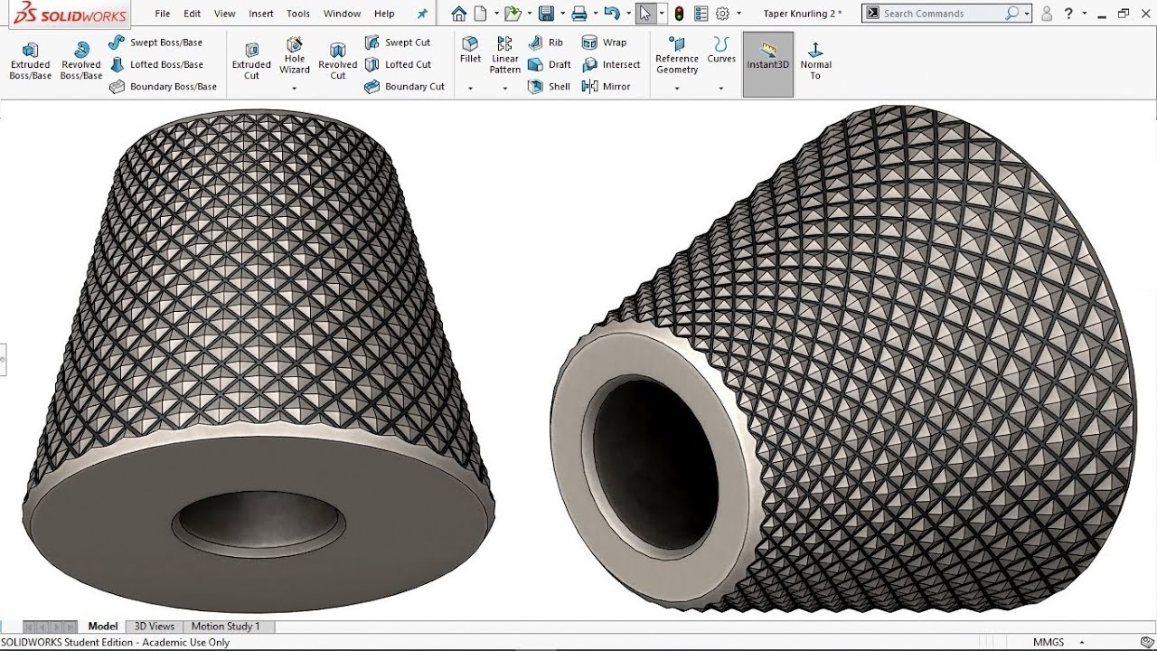 Master 'Knurling Pattern on Conical Surface' in SolidWorks 2024 | Best Cutting-edge Techniques