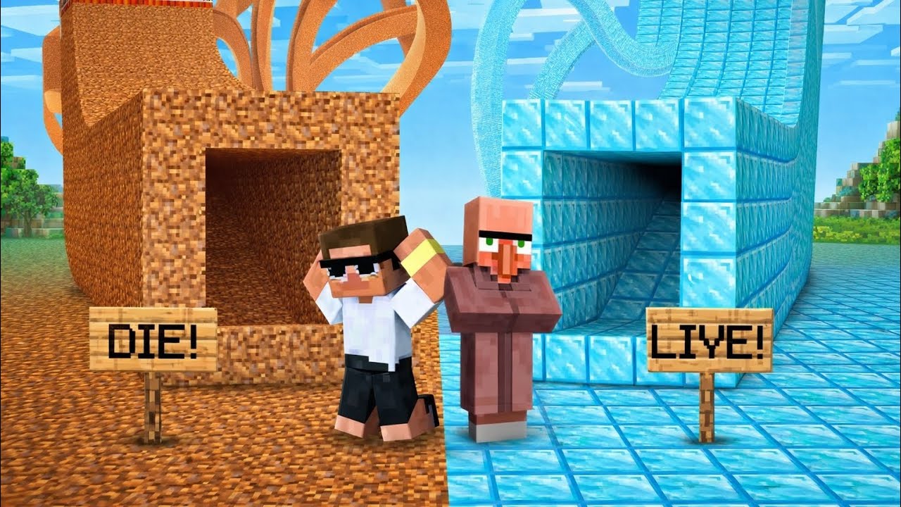 Diamond vs tnt vs dirt tunnel challenge in minecraft ‎⁨@CarryDepie