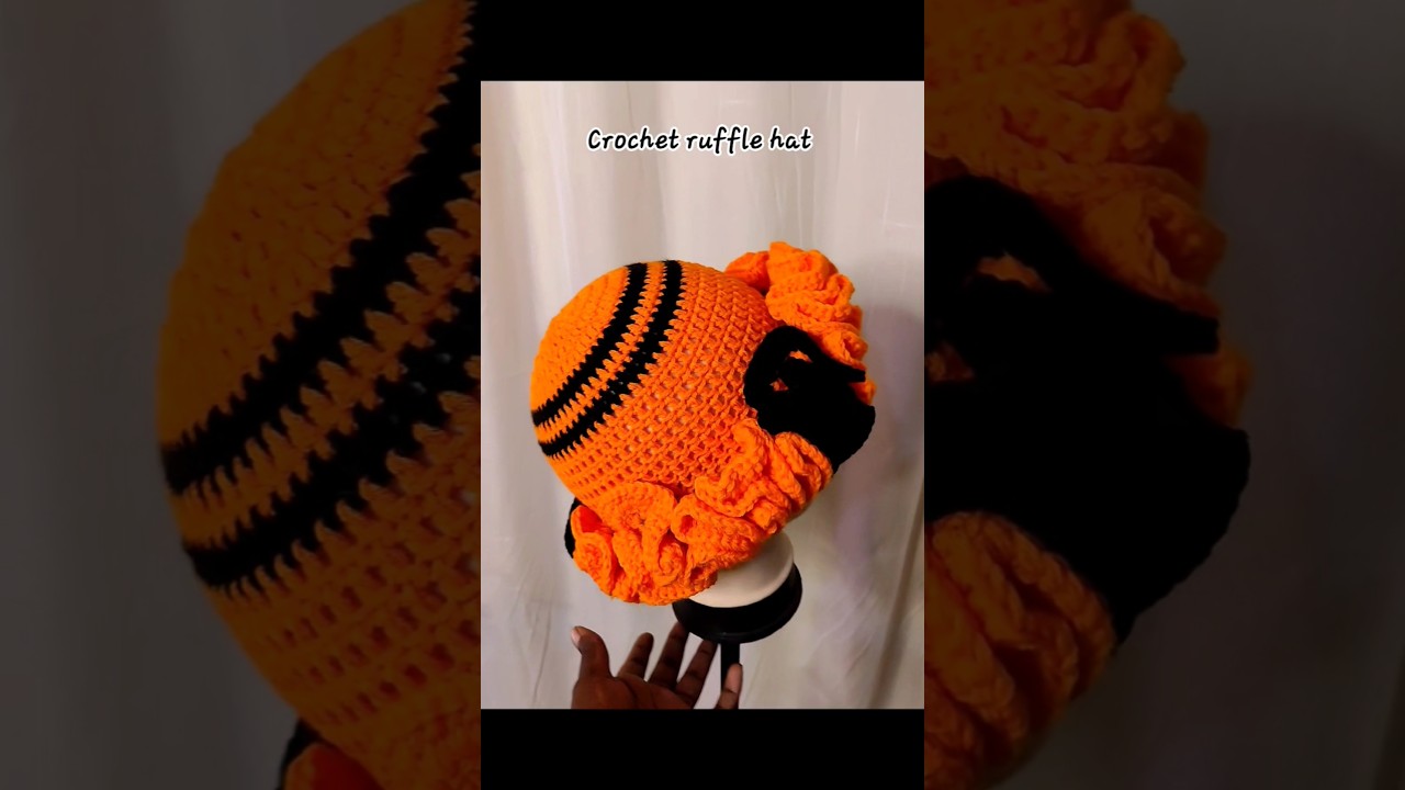 crochet ruffle hat#crochet#ascarcrochets#rufflehat#fashion#diy#trending#fypシ