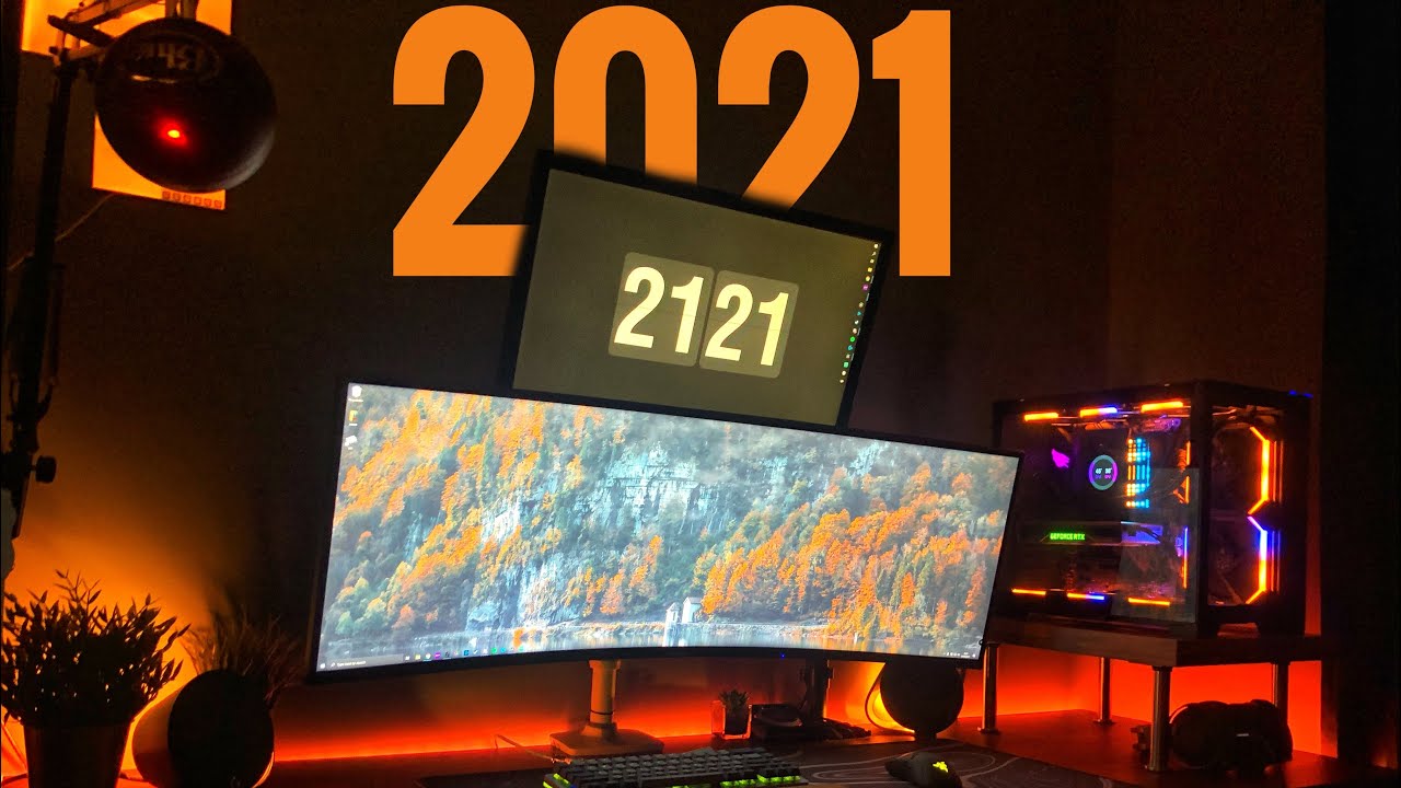 The Dream Desk Setup - Work From Home / Gaming Workspace + Desk Tour 2021
