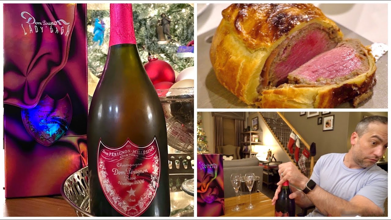 Celebrating NYE with Lady Gaga Dom Pérignon 🥂 Beef Wellington & An Unexpected Champagne Cork POP!