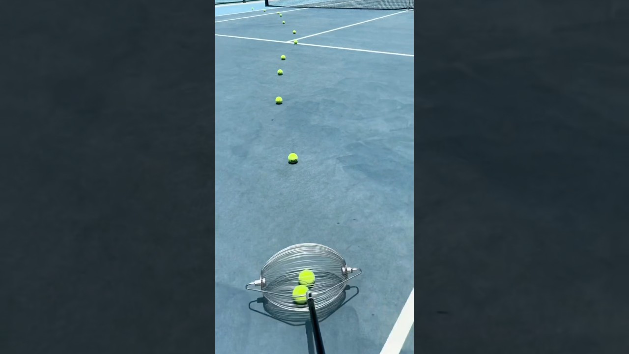 QuickScoop Tennis Ball Collector*: Professional-Grade Ball Collection #smalleyes #sportsequipment