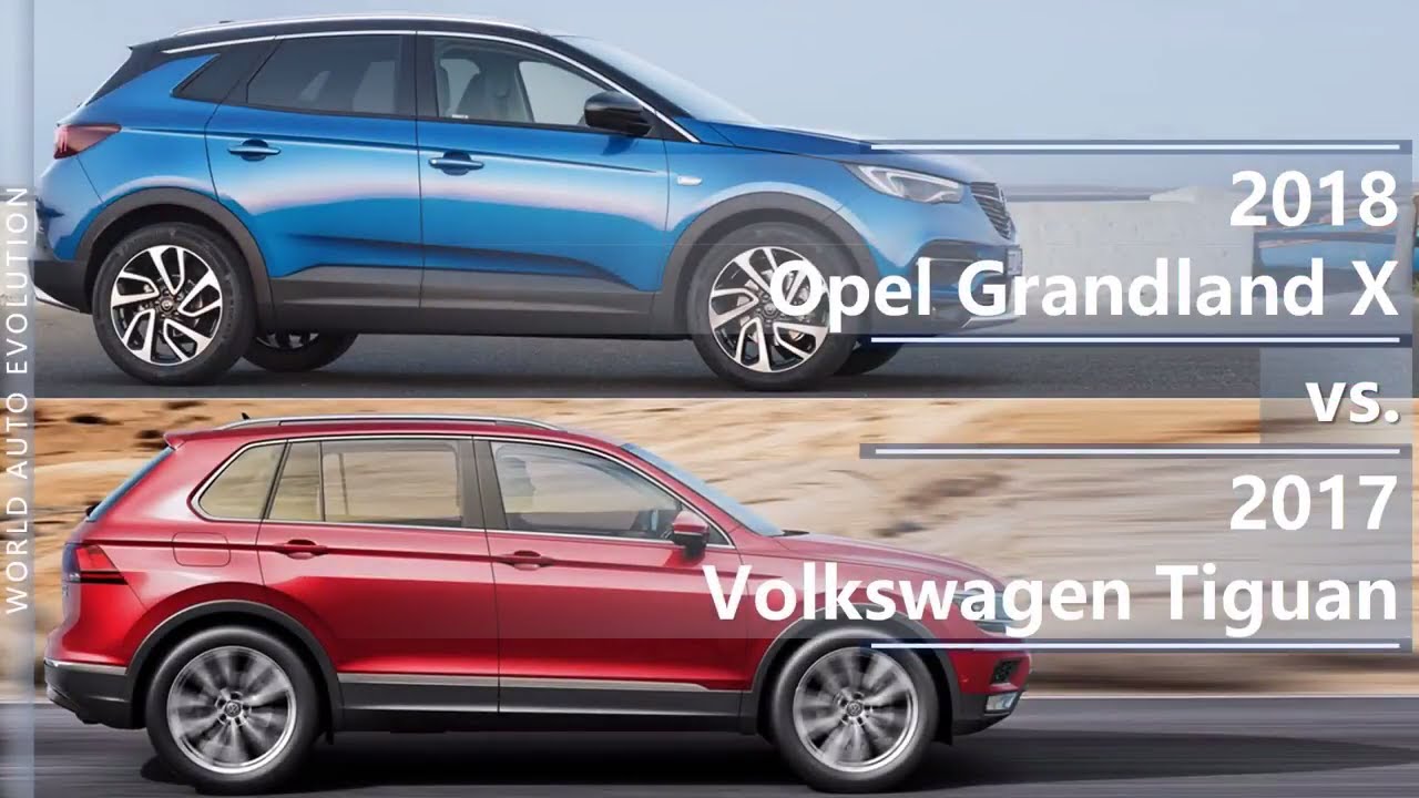 2018 Opel Grandland X vs 2017 Volkswagen Tiguan (technical comparison)