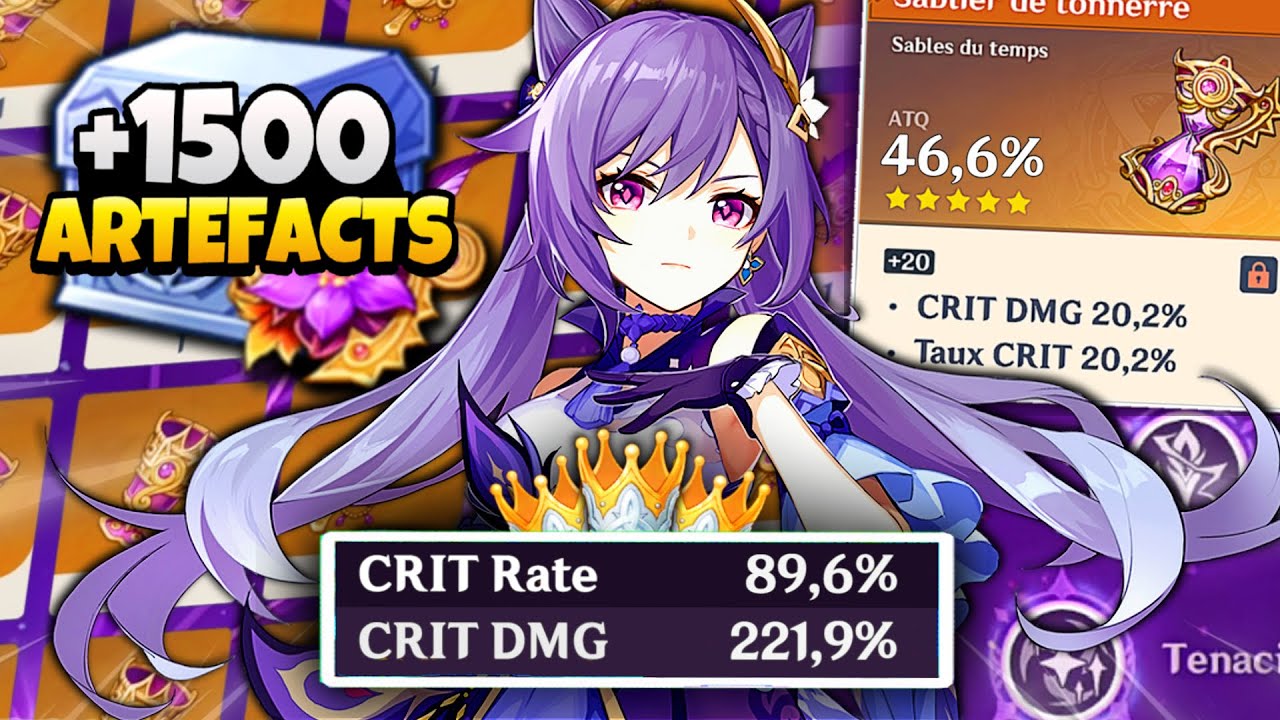 J'ai SYNTHÉTISÉ +1500 ARTÉFACTS pour Devenir Un MAIN KEQING... (+TRIPLE 👑 !) | Genshin Impact