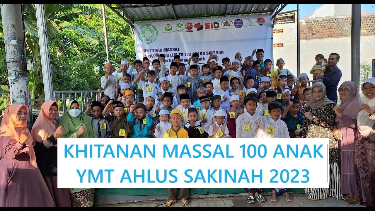 Khitan Massal Gratis 100 anak YMT Ahlus Sakinah 2023 Perum ABR Gresik