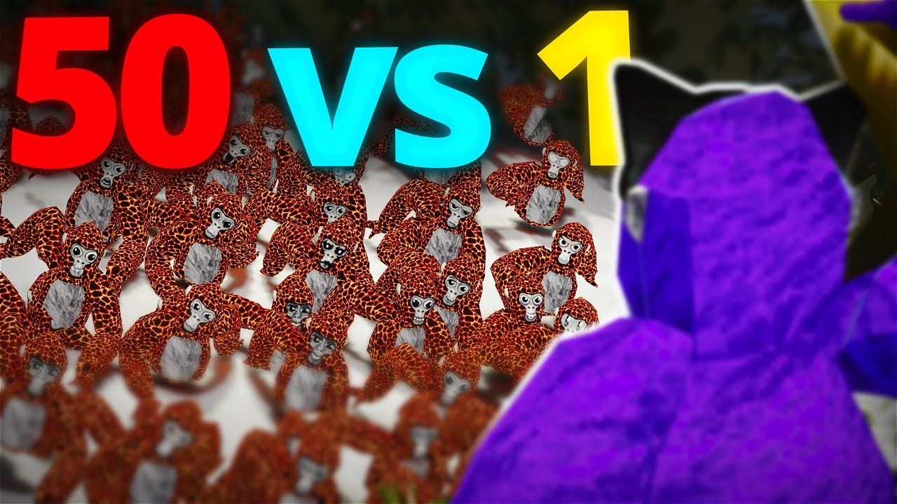 Gorilla Tag PRO Vs 50 Taggers Manhunt
