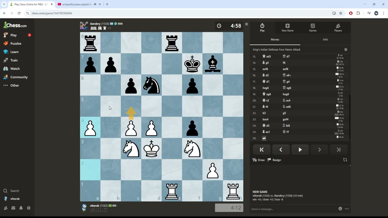 playing a game of chess every day until i reach 1600 or get a damn job - day 30 - TRAGEDY