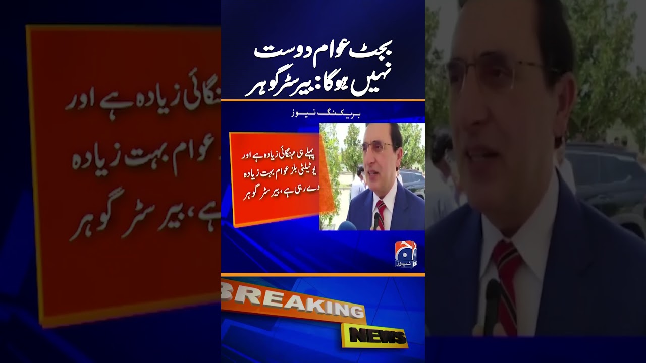 &ldquo;Budget Will Not Be People-Friendly,&rdquo; Says Barrister Gohar | Strong Reaction Ahead of Budget
