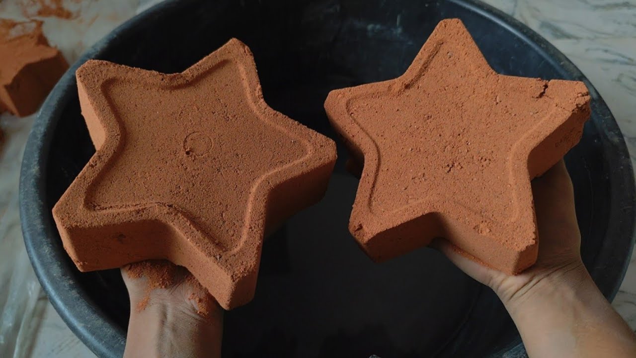 ASMR🔊NEW/Red dirt stars crumbling in water🤤oddly satisfying✨relaxing asmr❤🌪