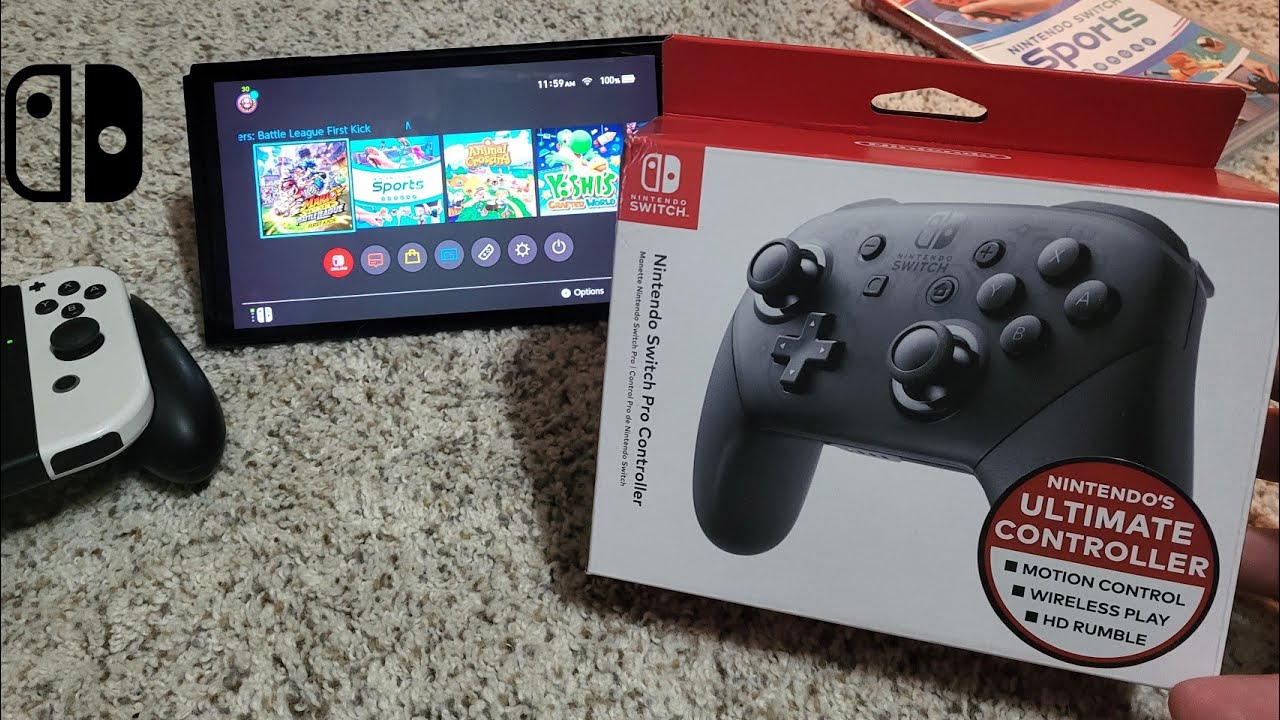 Распаковка и обзор контроллера Nintendo Switch Pro