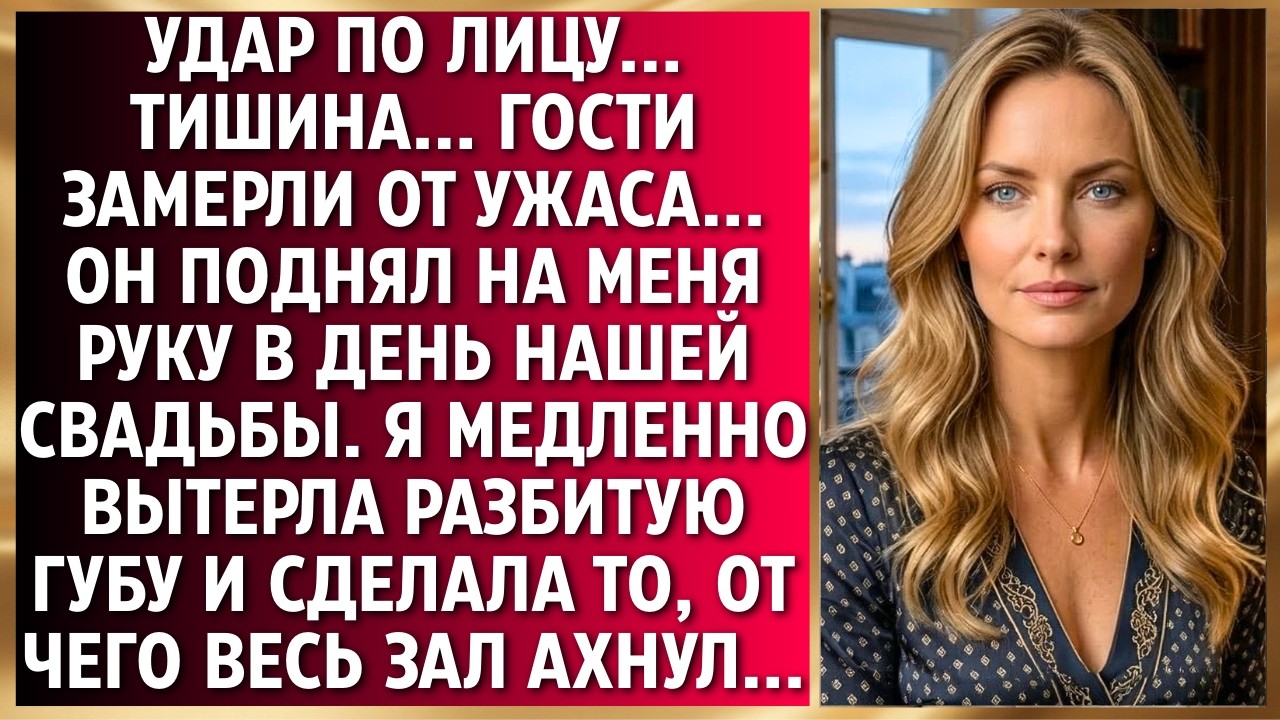 Удар по лицу...Тишина...Он поднял на меня руку в день свадьбы. Я медленно вытерла разбитую губу и...
