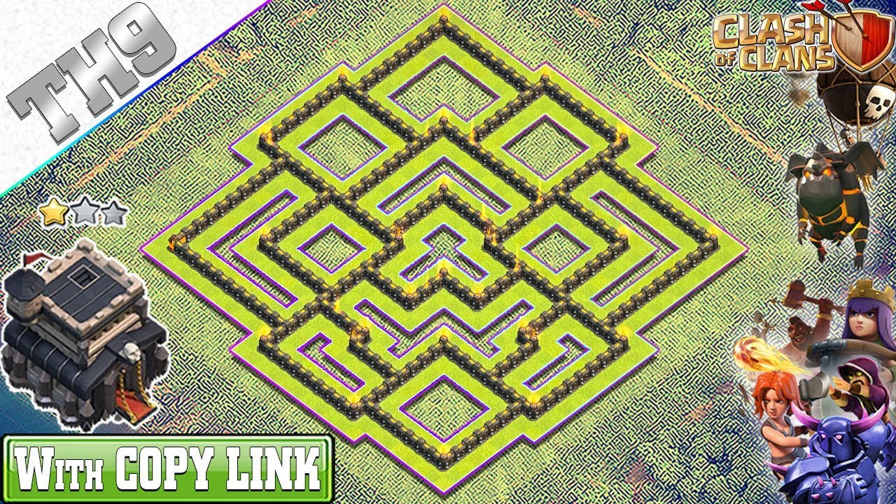 NEW TH9 Base 2019 with COPY LINK | TH9 Hybrid Base with REPLAY - Clash of Clans