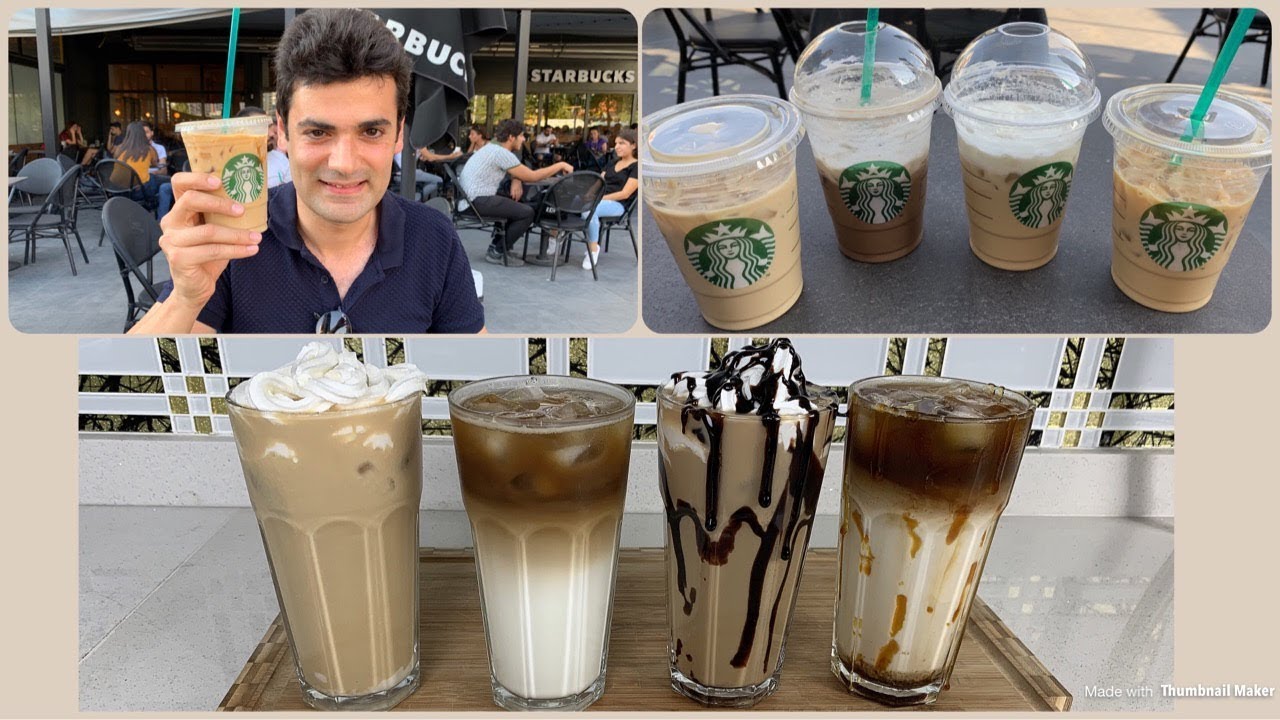 EVDE 4 FARKLI STARBUCKS SOĞUK KAHVESİ!!! | Starbucks Cold Coffees Recipe