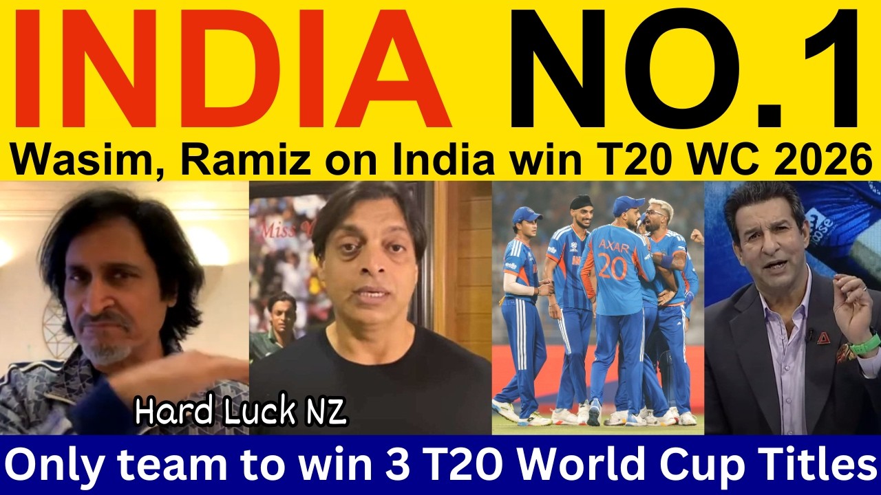 Wasim Akram latest on India win T20 World Cup 2026 | Ramiz Speaks, PAK Media reaction on IND vs NZ