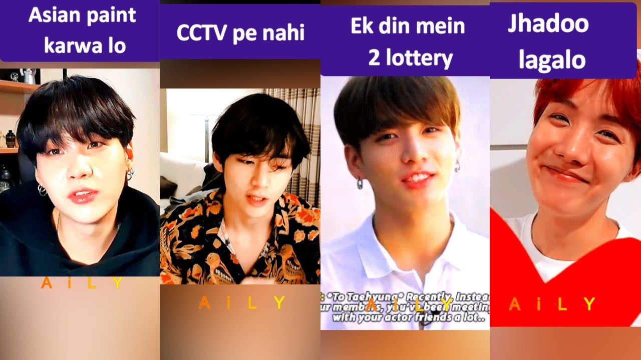 #BTS Hindi Tik Tok // All members funny videos ❤️😍😘💜❤️💛