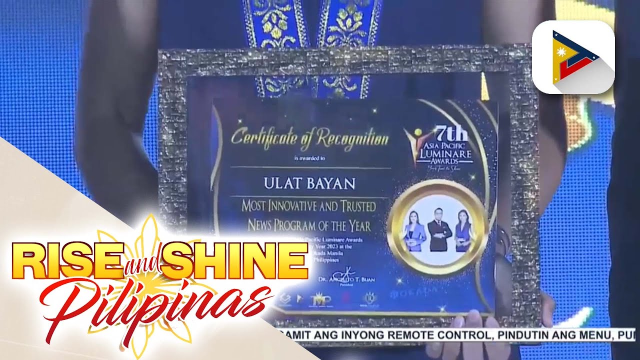 PTV program na Ulat Bayan, pinarangalan bilang most innovative and trusted news program of the year