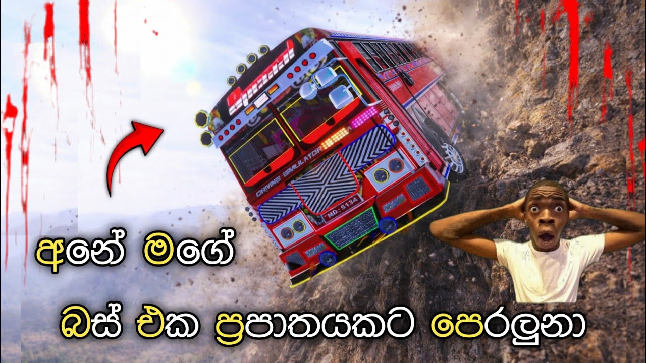 බස් එක ප්‍රපාතයකට පෙරලුනා 😭🔥/ Driving Simulator Srilanka Game play sinhala 